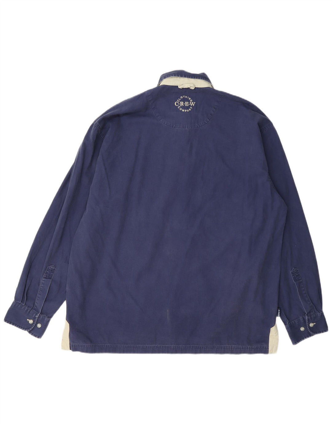 Crew Clothing Camicia pullover da uomo grande in cotone blu navy