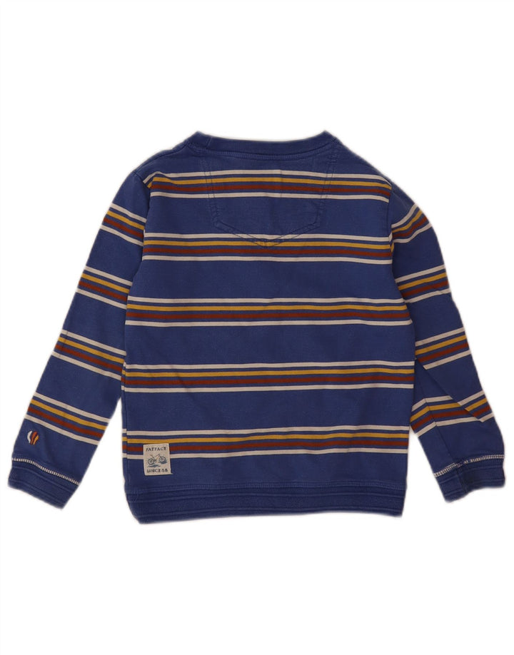Felpa da bambino Fat Face 5-6 anni in cotone a righe blu