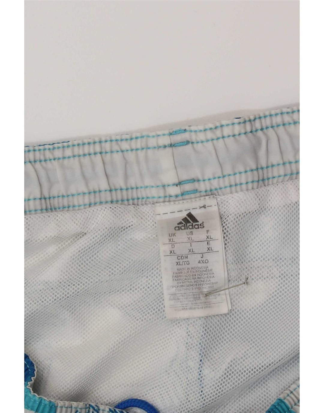 Pantaloncini da bagno da uomo Adidas XL blu floreale in poliestere