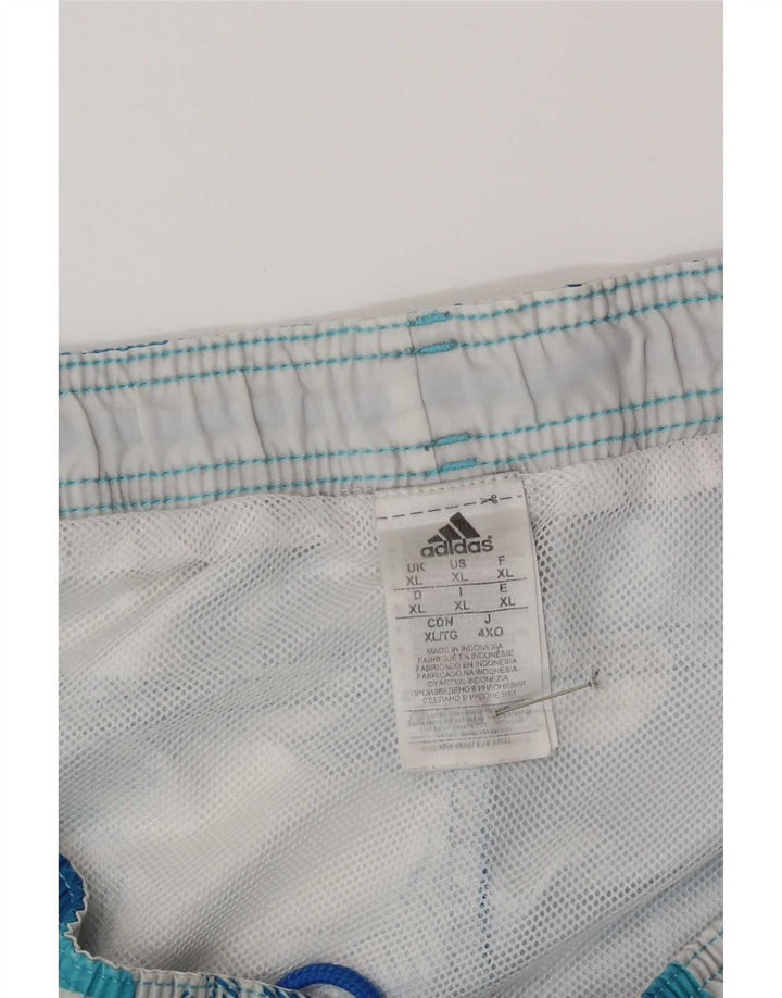 Pantaloncini da bagno da uomo Adidas XL blu floreale in poliestere
