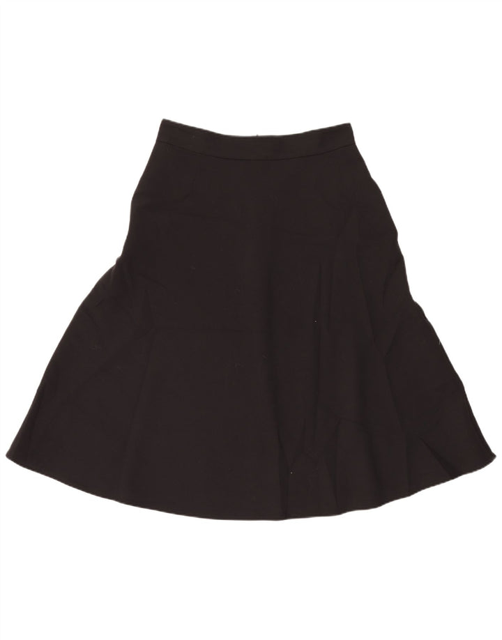 Gonna a trapezio da donna Marks & Spencer UK 12 media W30 poliestere nero