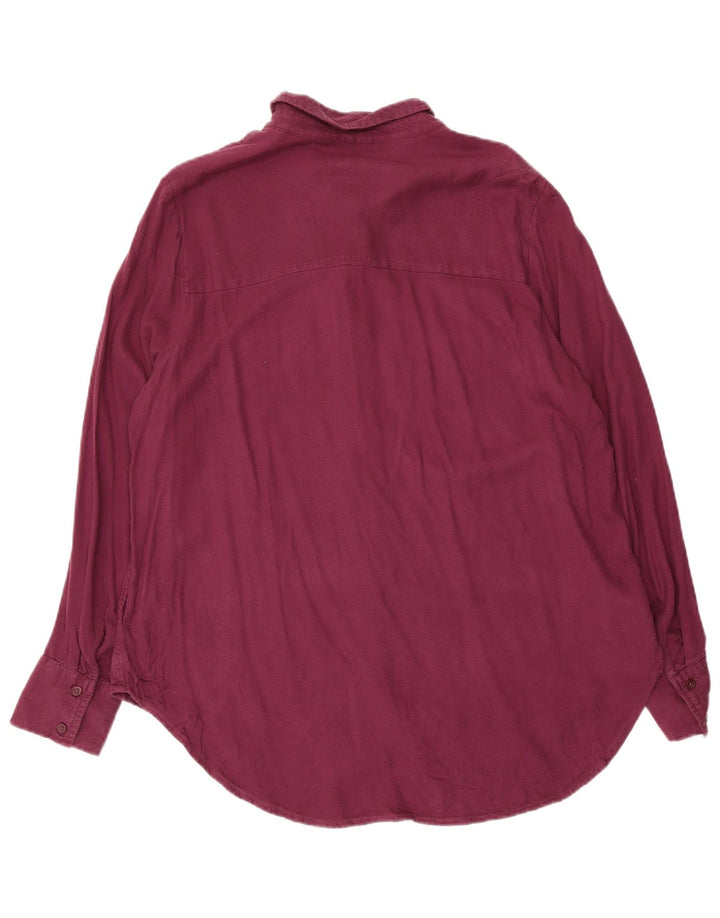 Camicetta camicia da donna Marks & Spencer UK 14 grande viscosa viola