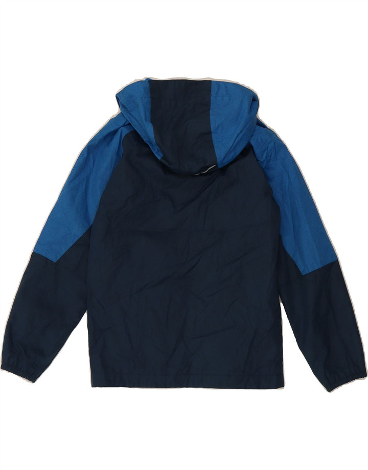 COLUMBIA Boys Windbreaker Jacket 7-8 Years Small Navy Blue Colourblock Vintage Columbia and Second-Hand Columbia from Messina Hembry 