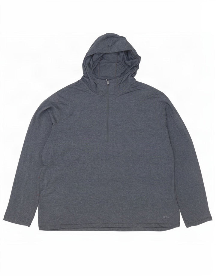 Rohan Maglia da uomo con cappuccio a maniche lunghe 2XL Poliestere grigio