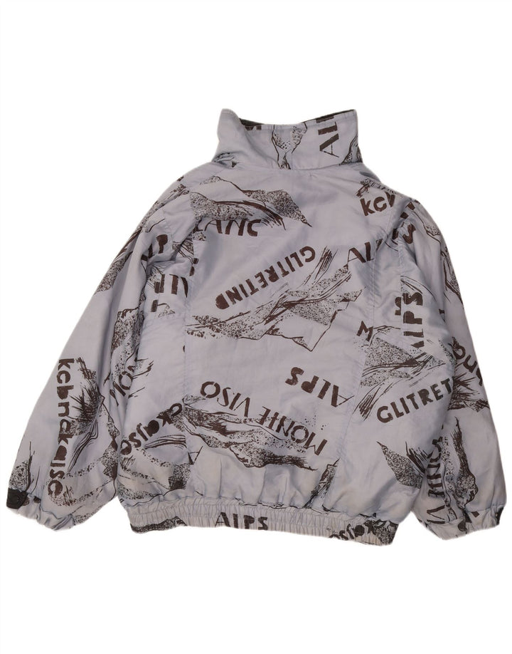 TACTEL Giacca anorak grafica da uomo UK 48 4XL Blu poliammide