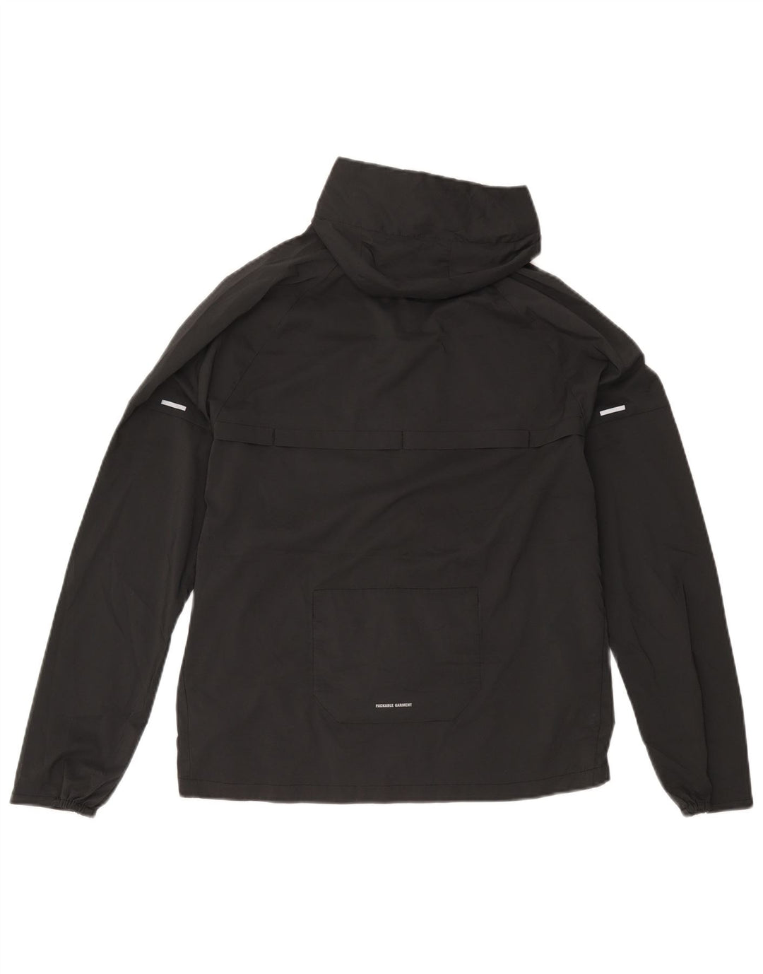 Giacca da ginnastica da uomo con cappuccio Nike, piccola, nera, in poliestere
