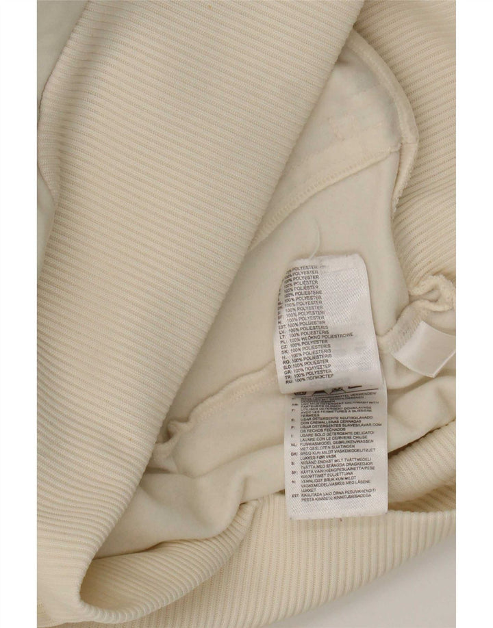 Giacca da ginnastica grafica da donna Adidas UK 14 media bianco sporco