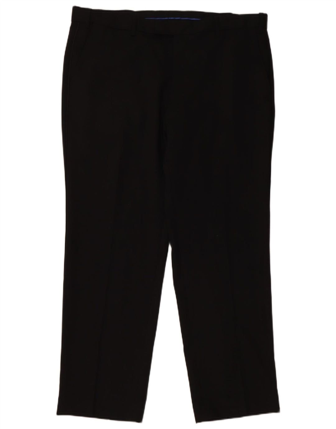 Pantaloni da abito dritti da uomo Marks & Spencer vestibilità regolare W38 L29 lana nera