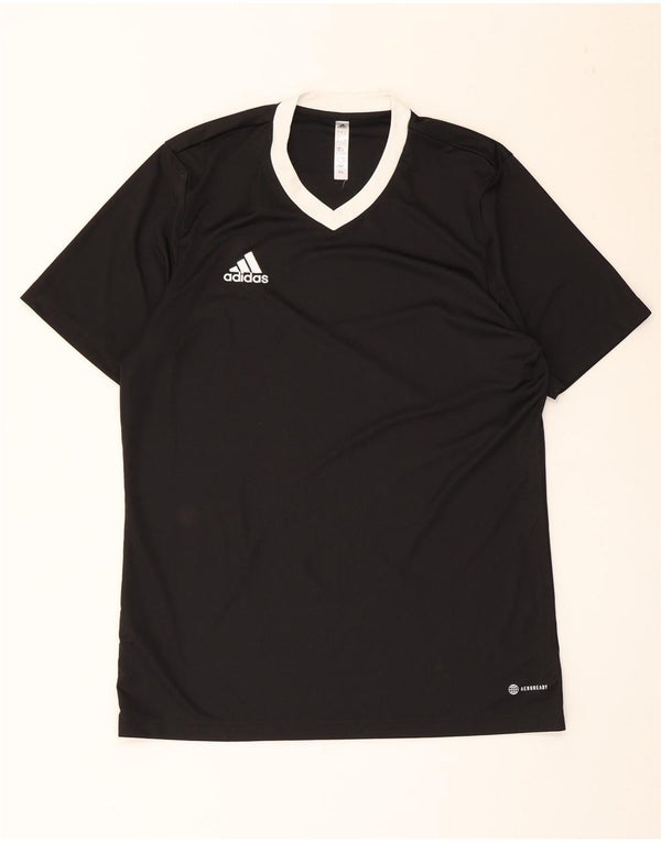 T-shirt Adidas Aeroready da uomo, grande, color block nero