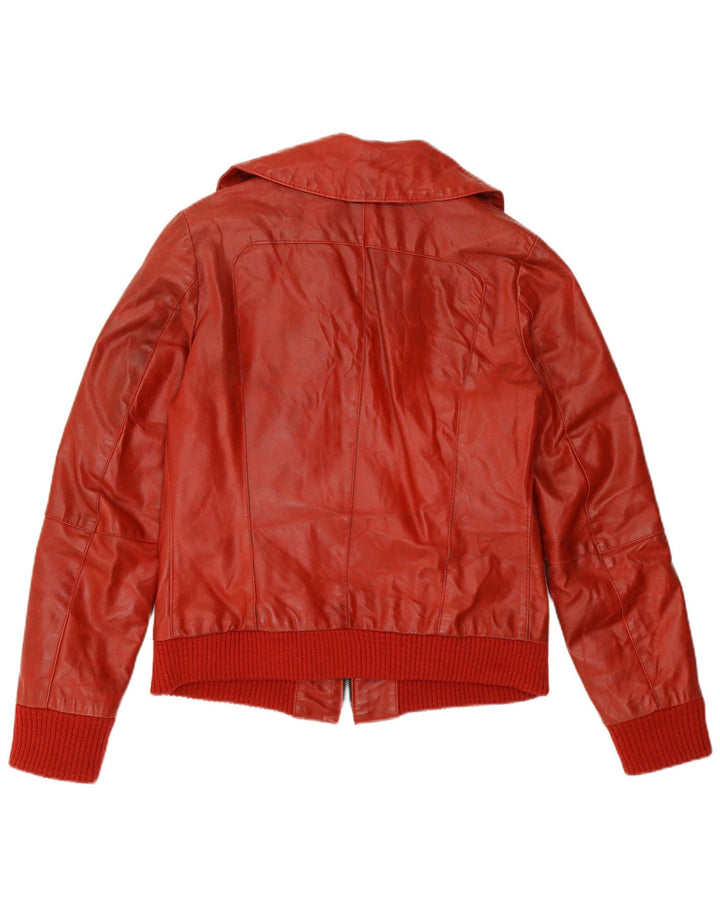 Giacca in pelle da donna Sasch UK 14 in pelle rossa media