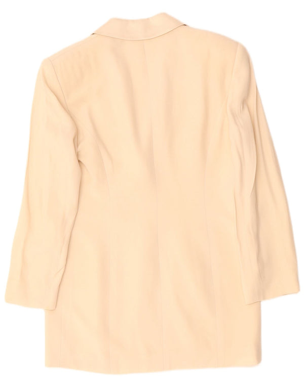 LUISA SPAGNOLI Giacca Blazer a 3 Bottoni da Donna IT 42 Acetato Beige Medio