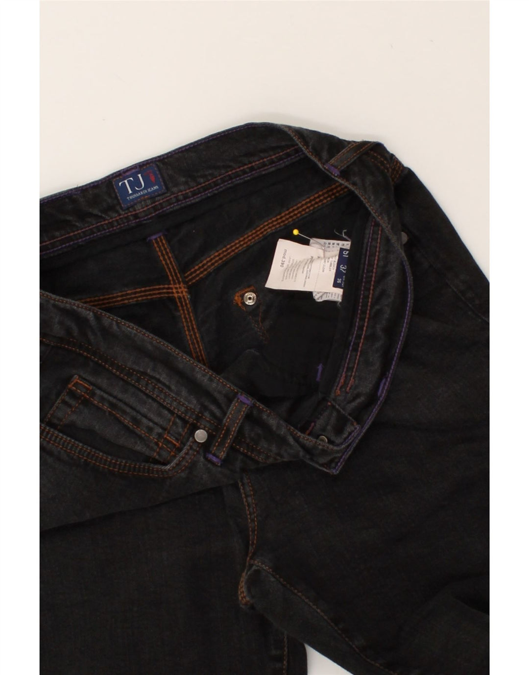 TRUSSARDI Mens Slim Jeans W35 L27 Black Cotton Vintage Trussardi and Second-Hand Trussardi from Messina Hembry 