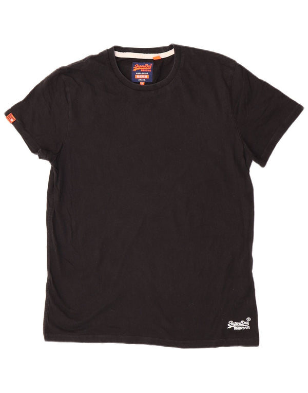 T-shirt a maniche corte da donna Superdry UK 18 XL cotone nero