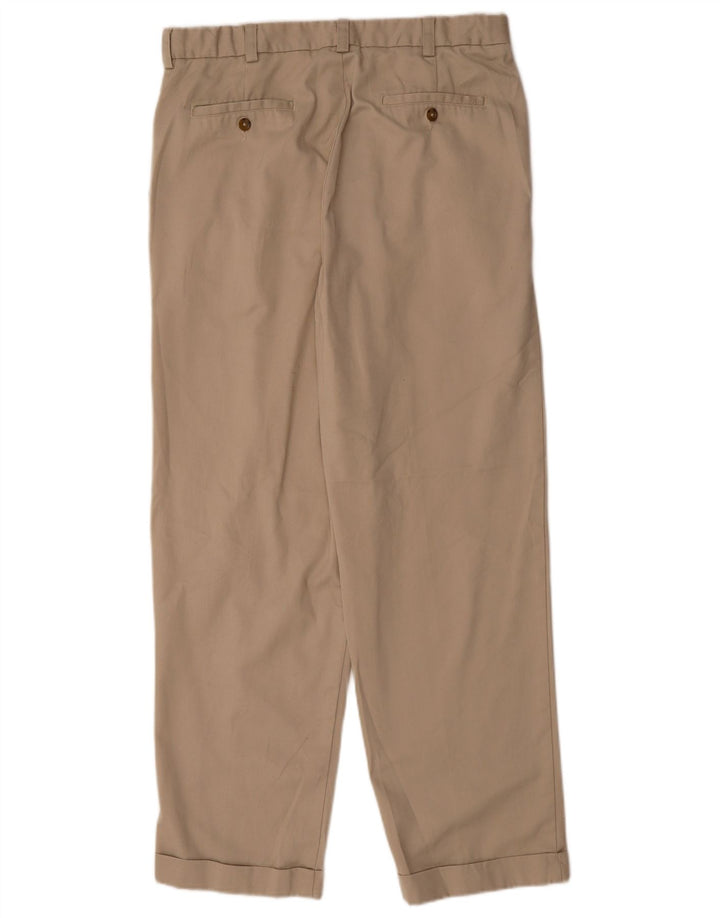 IZOD Mens Pegged Chino Trousers W34 L32 Beige Polyester