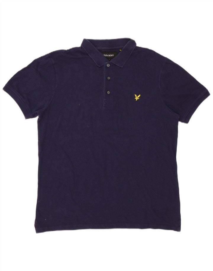 Polo da uomo LYLE & SCOTT in cotone blu navy medio