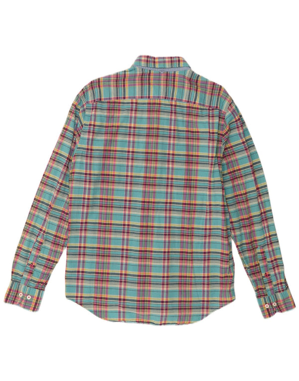 Camicia da uomo Tommy Hilfiger New York Fit Camicia in cotone a quadri turchesi medi
