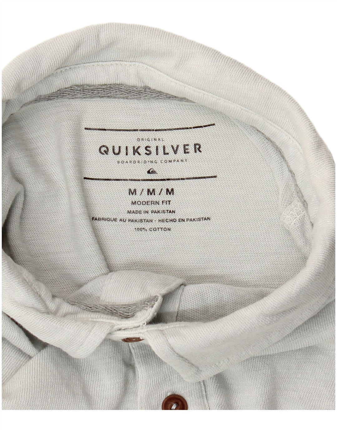 Polo da uomo QUIKSILVER Modern Fit in cotone grigio medio