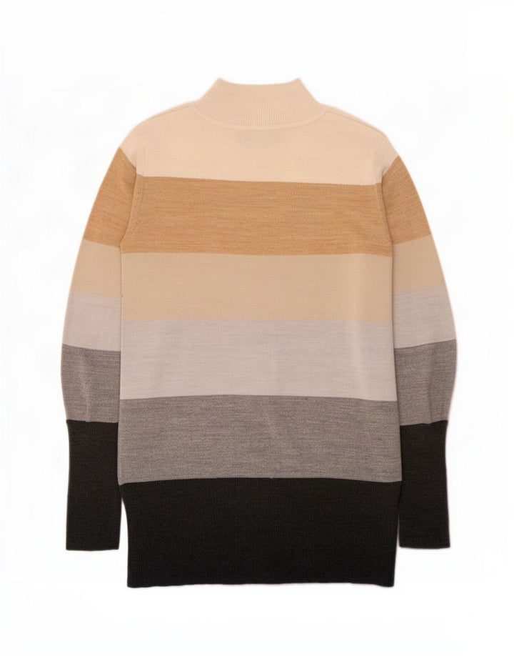 Maglione maglione a collo alto da donna Marks & Spencer UK 10 piccolo multicolore