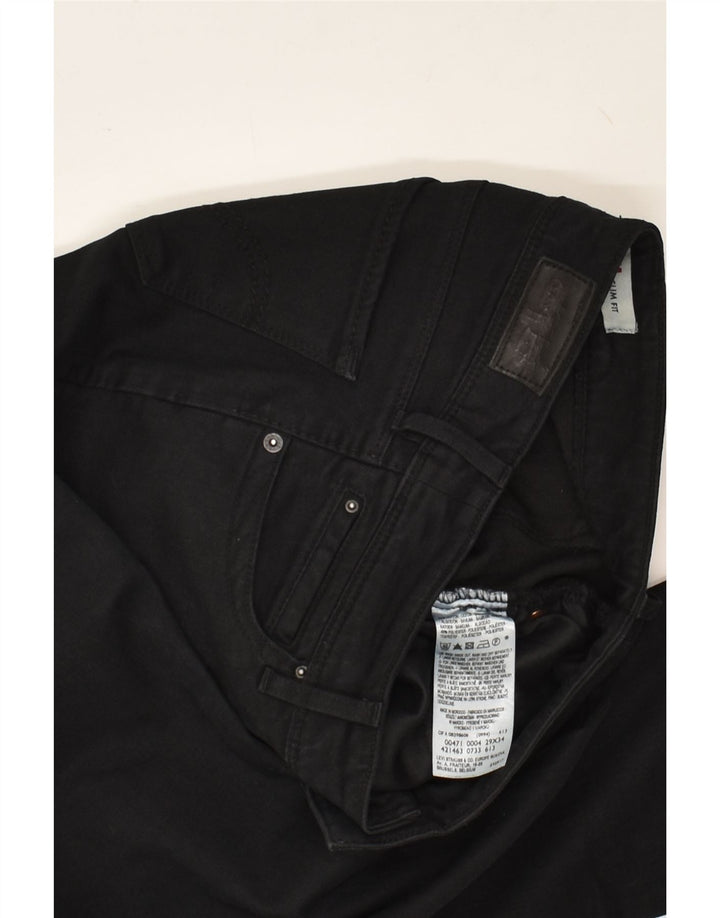 LEVI'S Womens 471 Slim Jeans W29 L30 Black Cotton Vintage Levi's and Second-Hand Levi's from Messina Hembry 