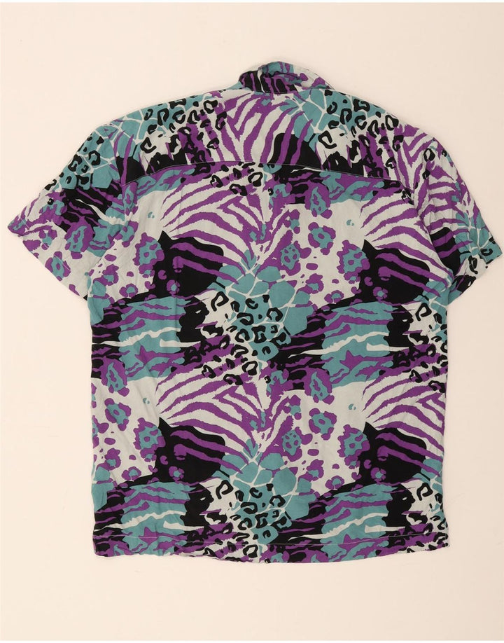 JACK & JONES Camicia a maniche corte da uomo Grande stampa animalier multicolore