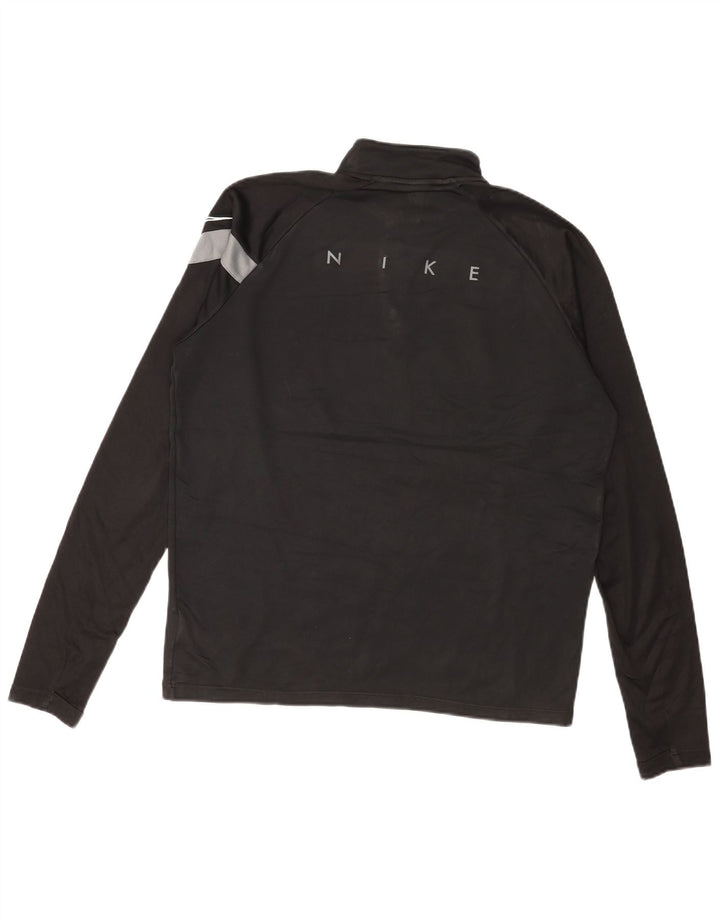 Felpa grafica Nike Dri Fit da uomo, color block medio nero