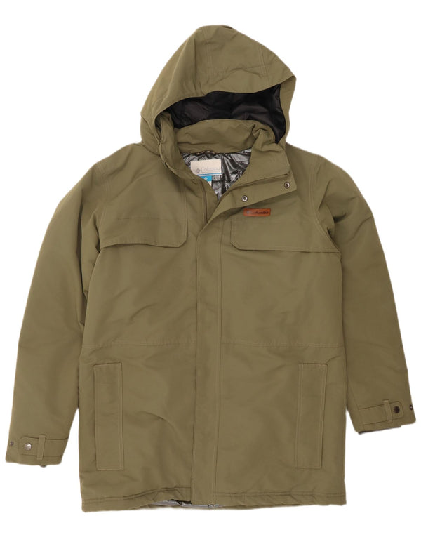 Giacca a vento con cappuccio da uomo Columbia UK 40 Large in poliestere kaki
