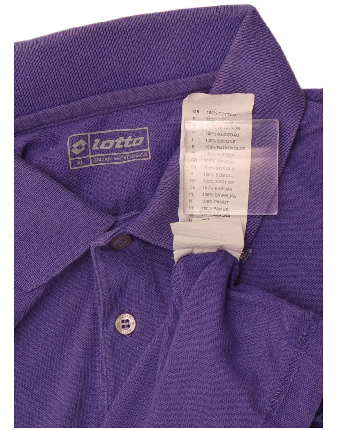 Polo da donna LOTTO UK 18 XL cotone viola
