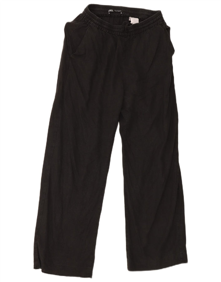 Pantaloni da tuta Zara da uomo in viscosa nera media