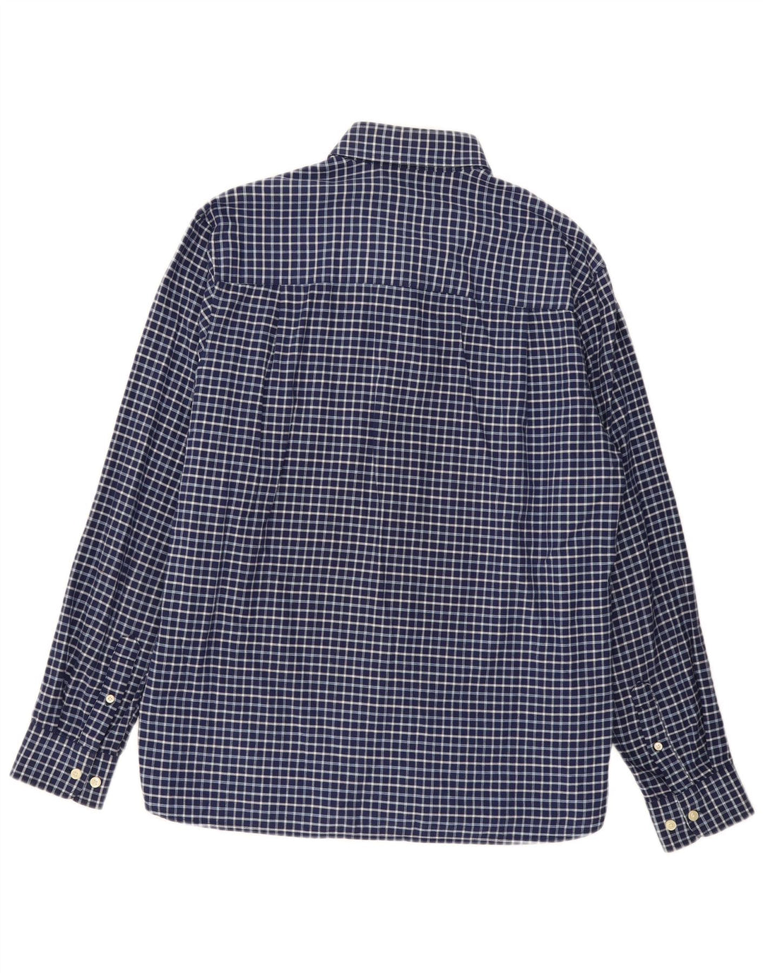 FRED PERRY Camicia da uomo grande in cotone a quadri blu navy
