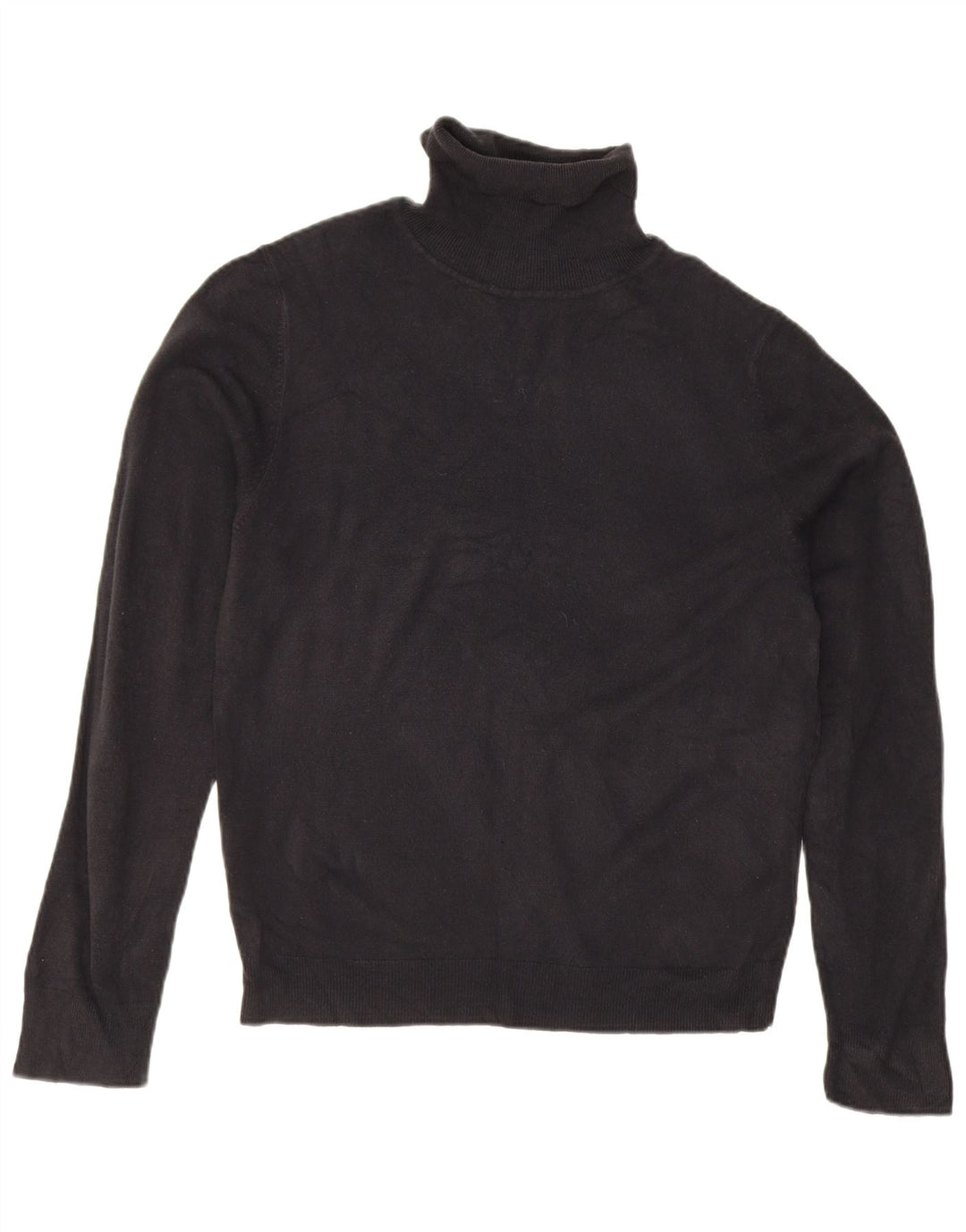 Maglione maglione a collo alto Marks & Spencer da uomo blu medio nero