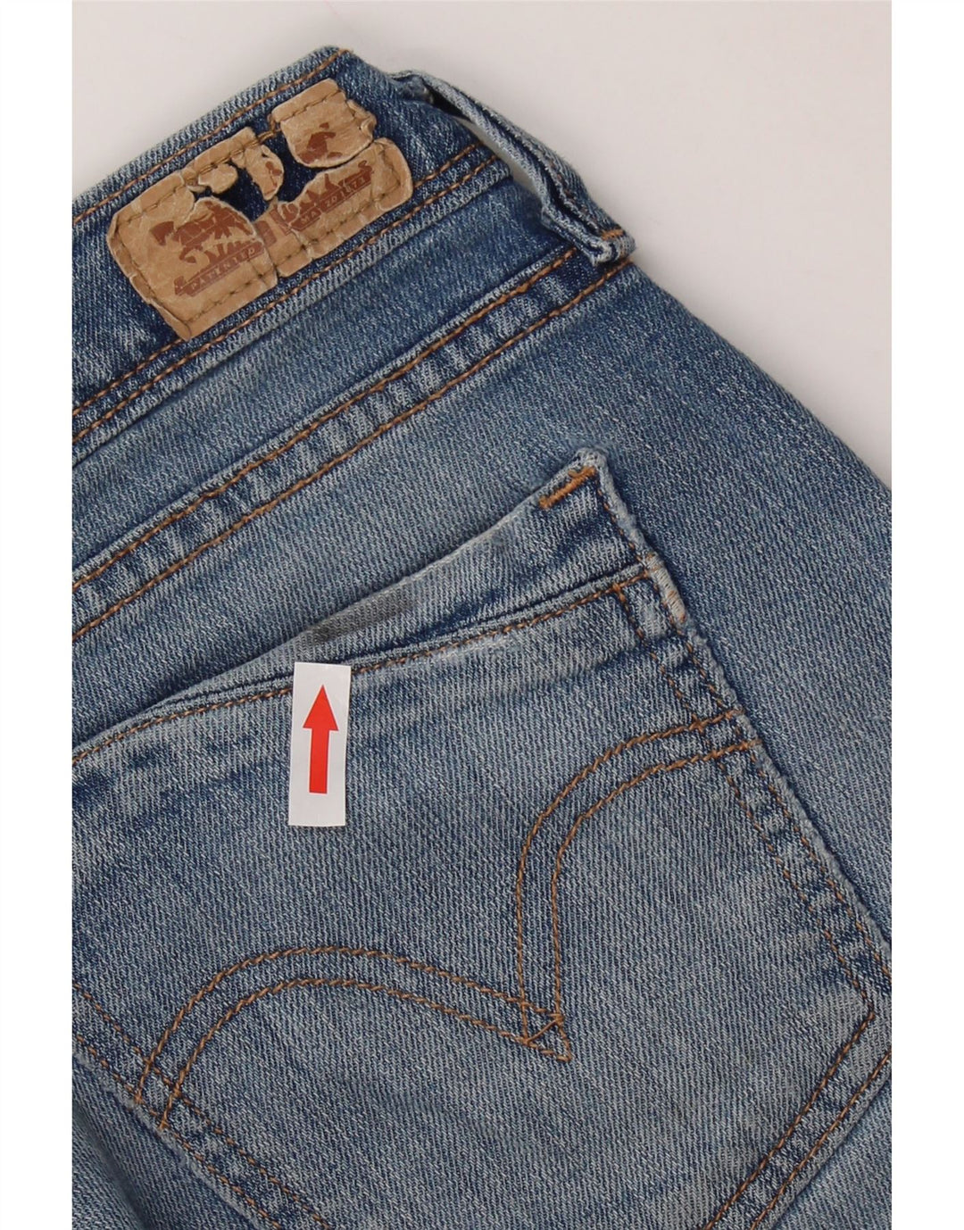 Pantaloncini di jeans a vita media da donna LEVI'S US 10 medi W30 cotone blu
