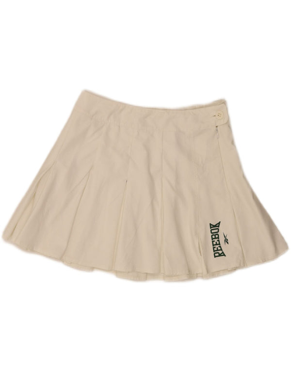 Gonna da tennis grafica Reebok da donna UK 12/14 Medium W28 Poliestere bianco