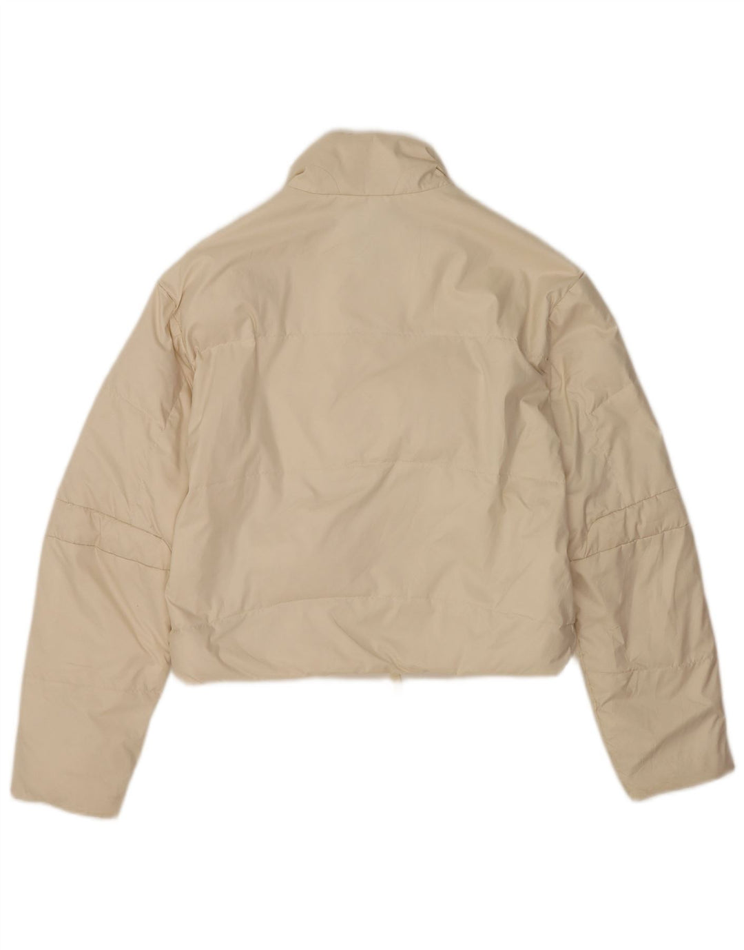 Giacca imbottita corta da donna Ralph Lauren UK 14 poliestere bianco sporco medio