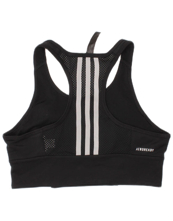Top reggiseno sportivo Adidas Aeroready da donna UK 8/10 Small Black Striped Sports