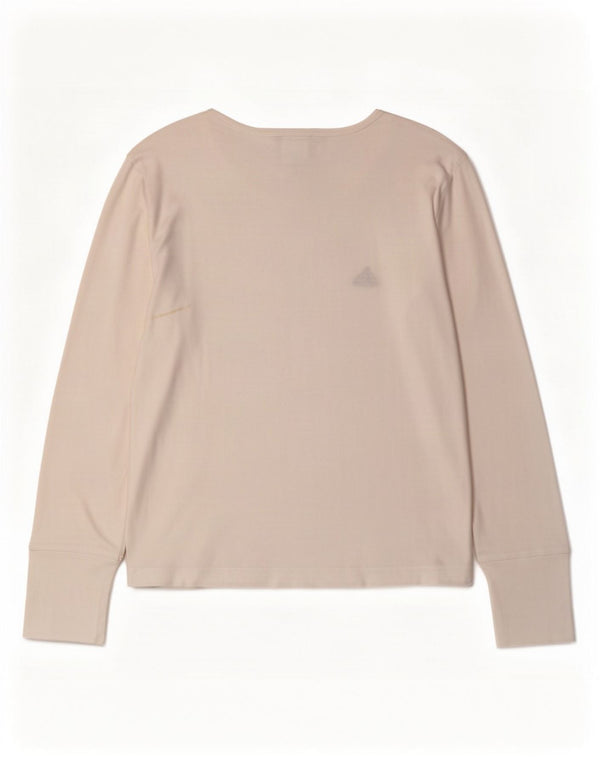 Top Adidas da donna a manica lunga UK 14 medio bianco