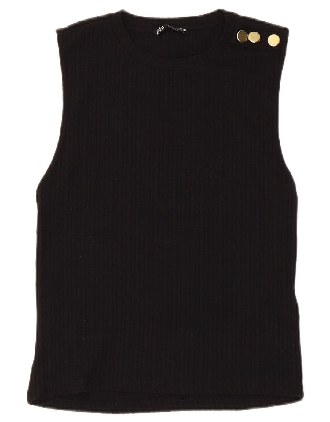 Canotta da donna Zara UK 8 piccola in poliestere nero