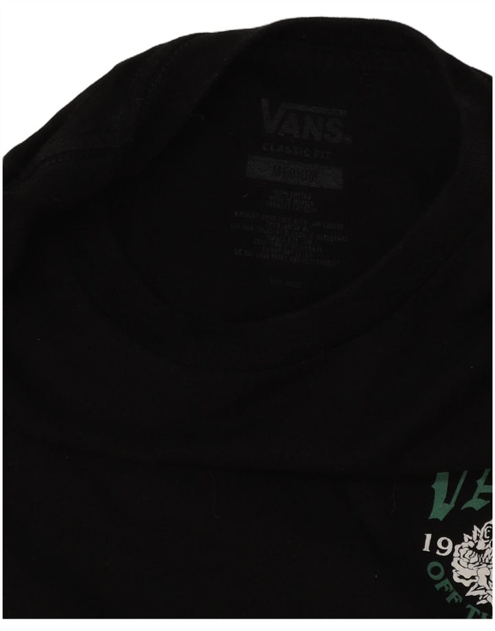 T-shirt grafica da uomo con vestibilità classica VANS, cotone medio nero