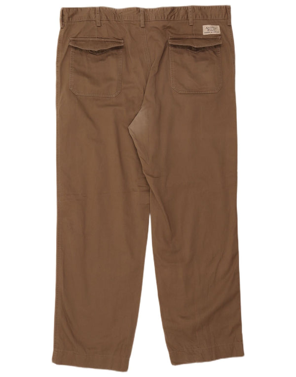 Pantaloni casual dritti da uomo Avirex W40 L31 in cotone beige