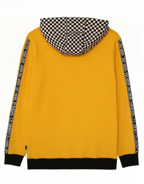 Felpa con cappuccio grafica da donna Vans UK 16 grande cotone geometrico giallo