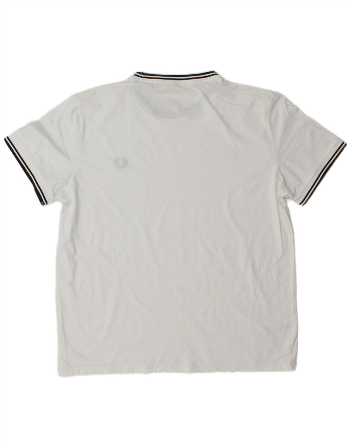 T-shirt da uomo Fred Perry Top in cashmere a righe bianche grandi