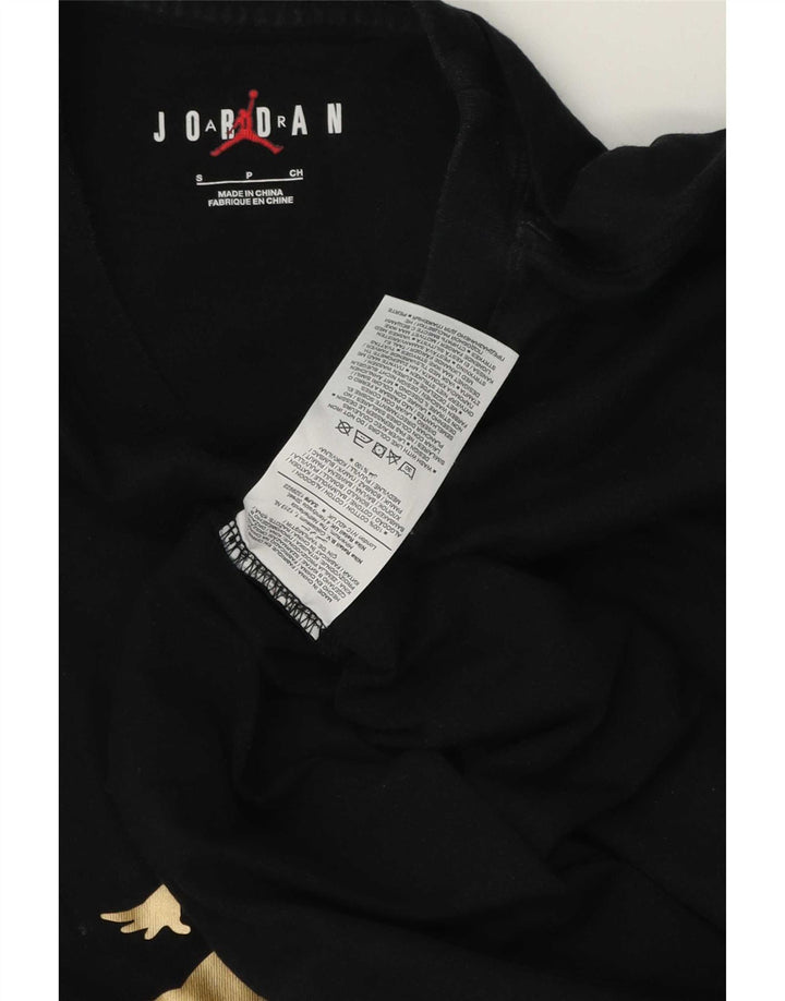 T-shirt grafica da uomo Jordan Top piccola in cotone nero