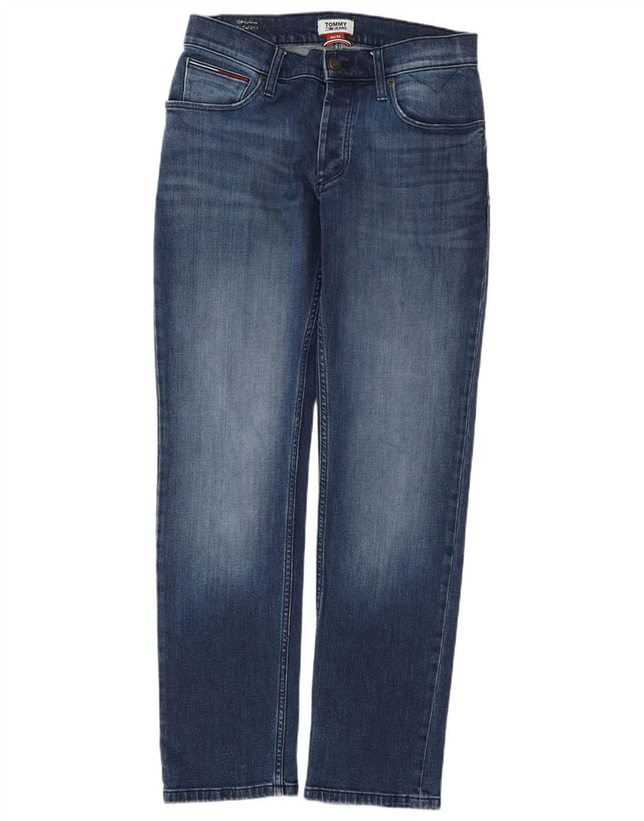 TOMMY HILFIGER Jeans dritti da uomo W30 L32 cotone blu