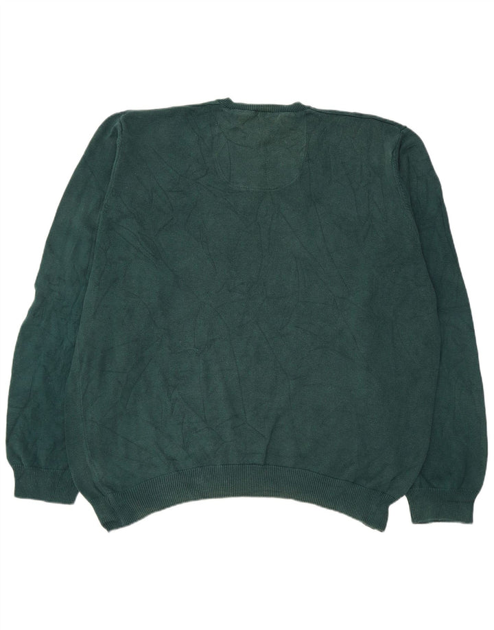 Maglione da uomo Marks & Spencer vestibilità regolare con scollo a V 2XL cotone verde