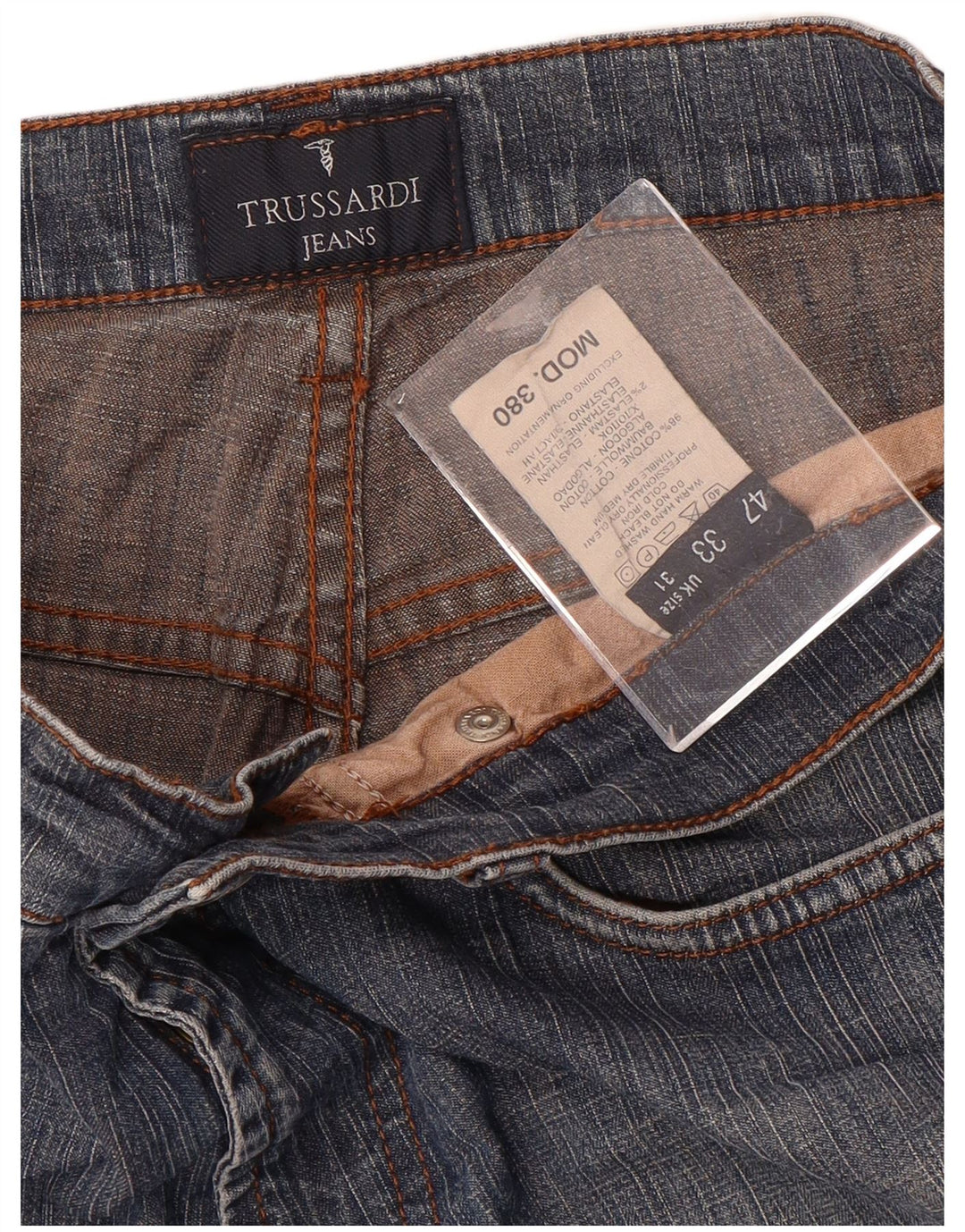 Jeans dritti TRUSSARDI 380 da donna IT 47 Large W31 L32 Blu