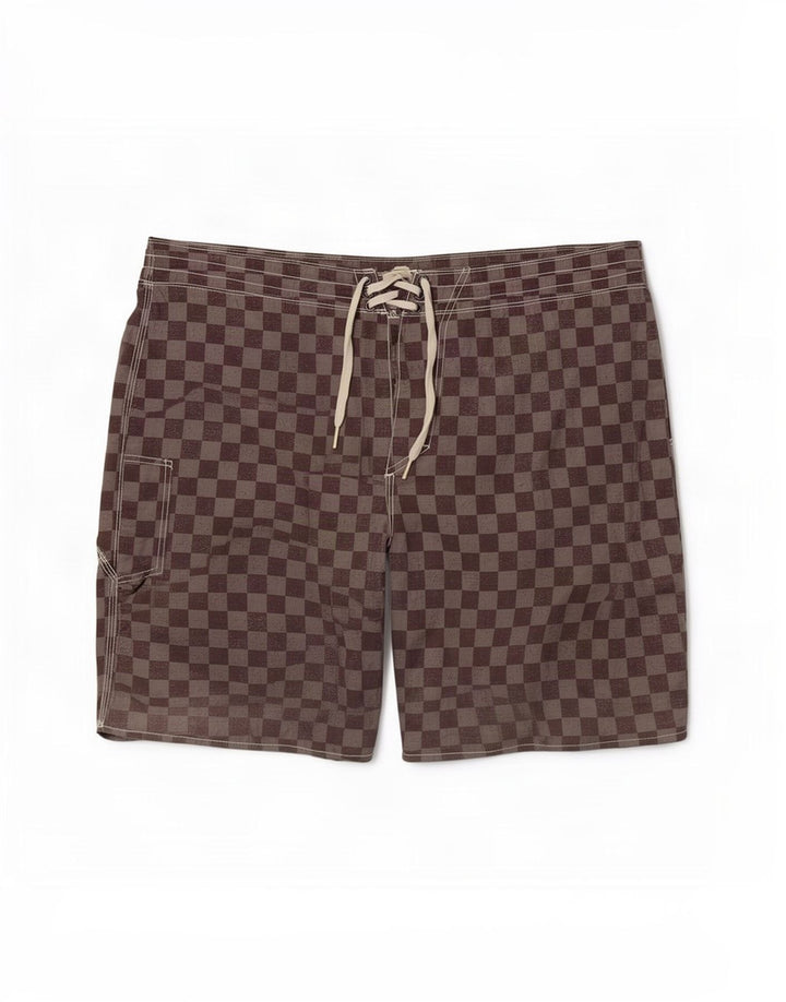 Pantaloncini da bagno da uomo Vans grandi grigi geometrici