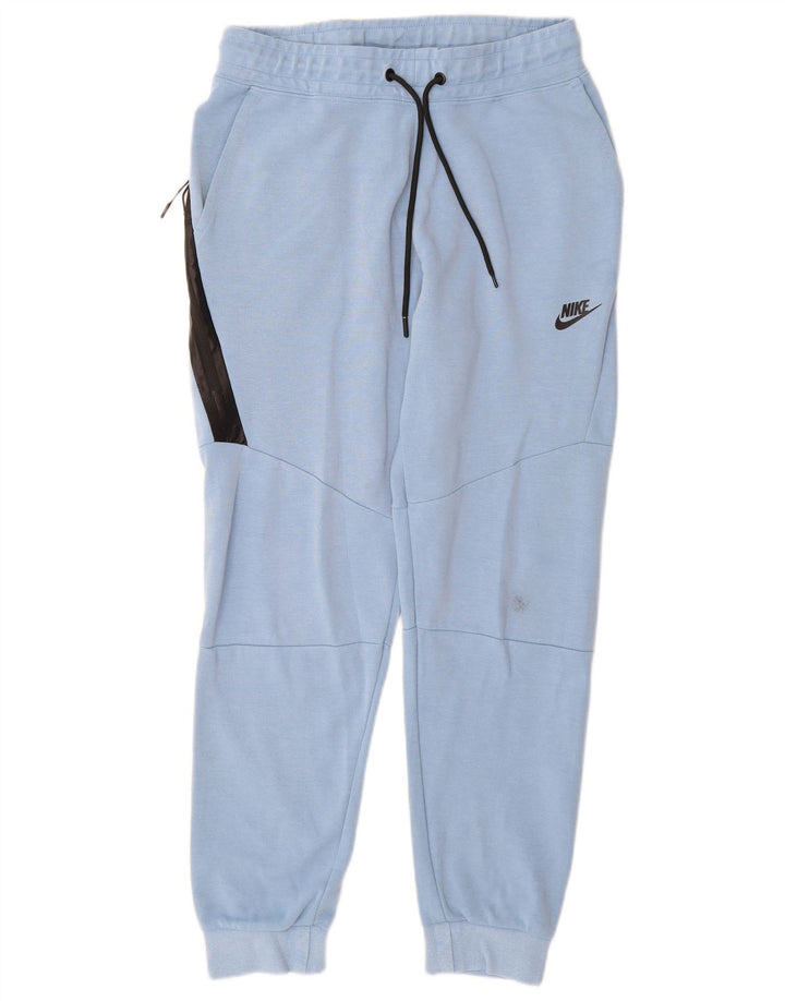 NIKE Pantaloni da tuta da donna Joggers UK 14 Large Blu Cotone