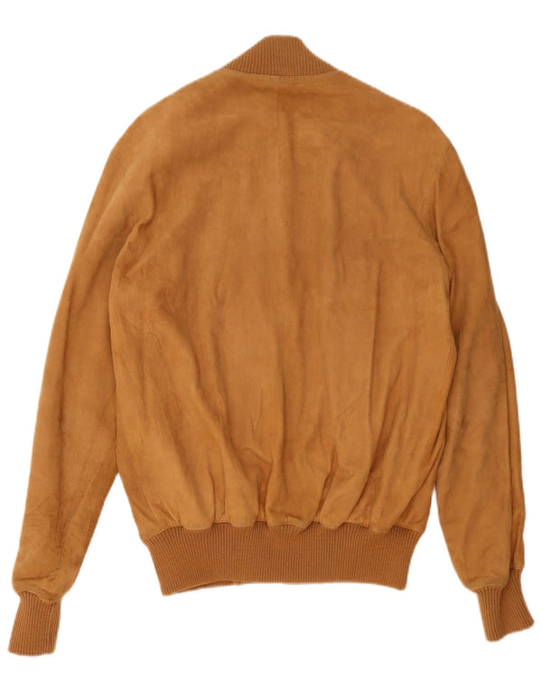 Giubbotto bomber da uomo in pelle scamosciata Arpel IT 52 XL in pelle marrone