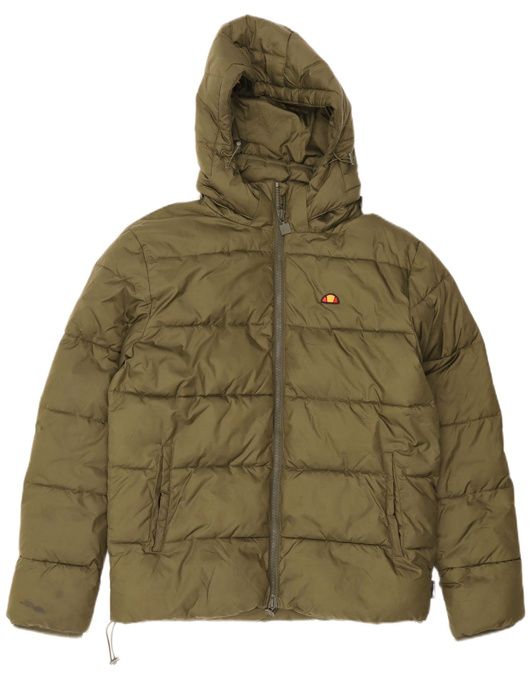 Giacca imbottita con cappuccio da uomo Ellesse UK 38 Poliestere verde medio