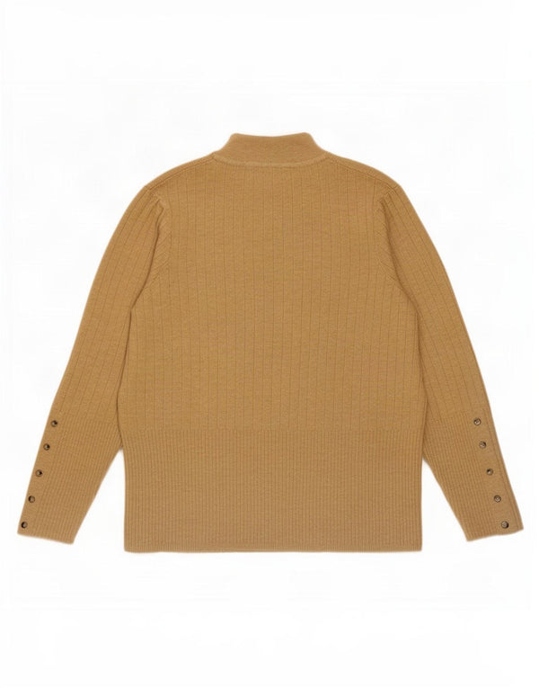 Maglione maglione a collo alto da donna Marks & Spencer UK 22 3XL viscosa marrone