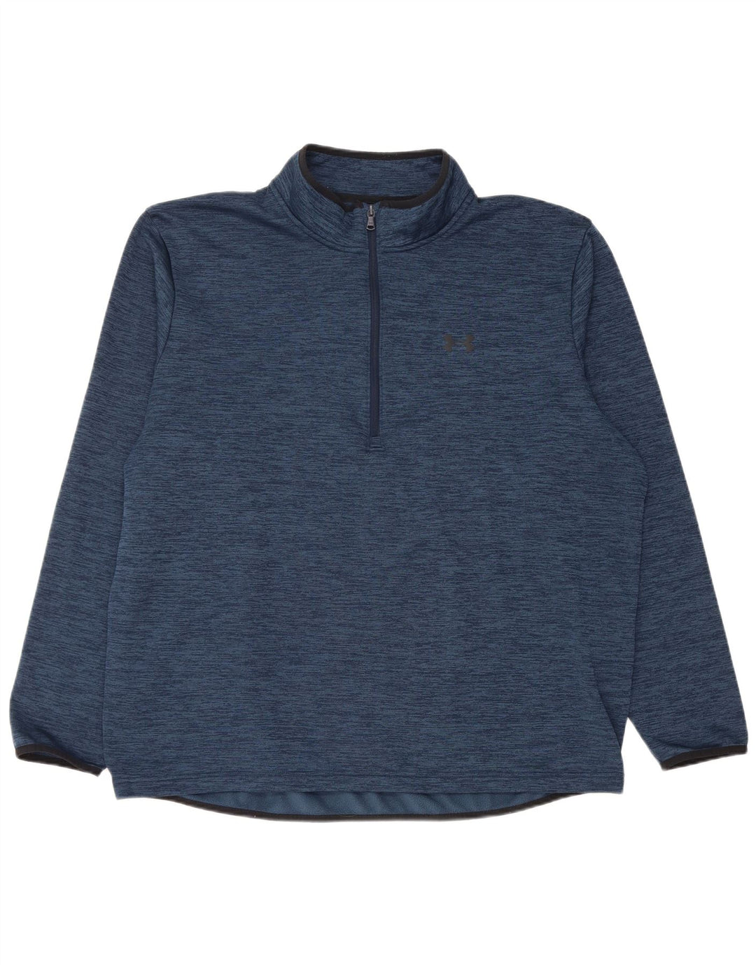 Maglia da ginnastica Under Armour da uomo con zip e collo 2XL blu screziato